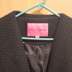 Betsey Johnson Textured Black Jacket